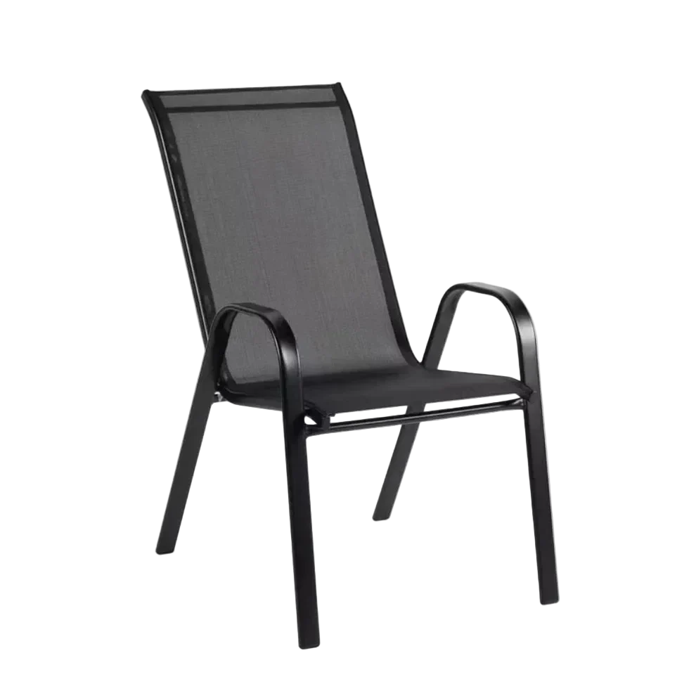 Kara 7-Piece Glass-Top Outdoor Dining Set with 6 Sling Chairs-Mauvora