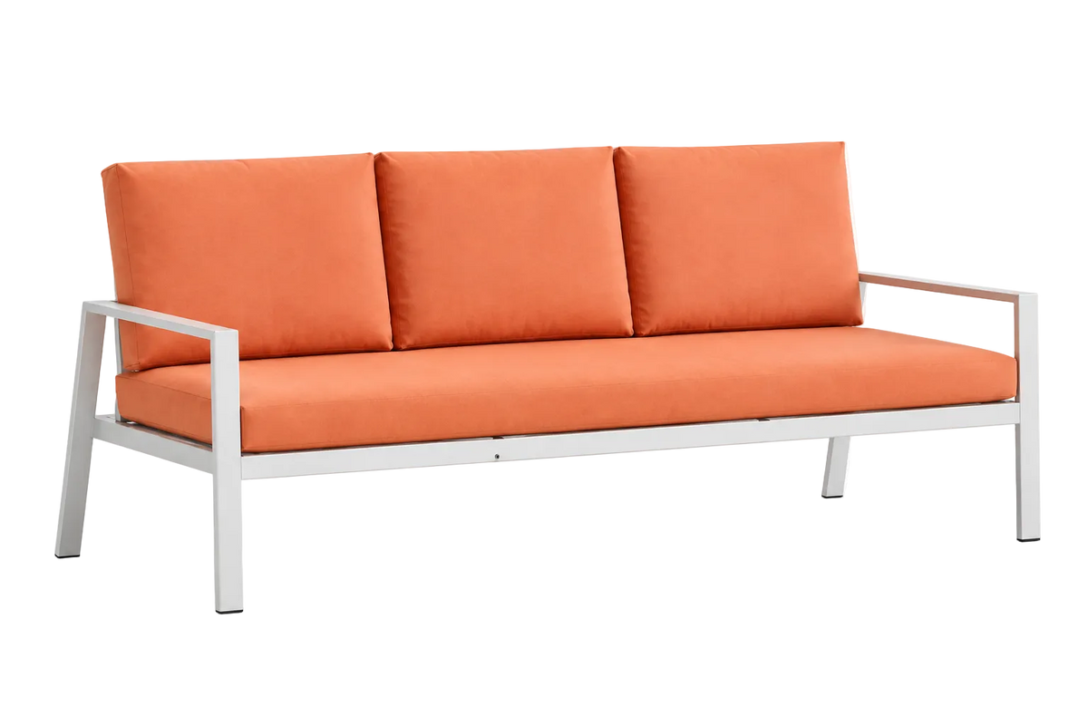 Orvyn 4-Piece Outdoor Sofa Set with 3-Seater Sofa, 2 Armchairs & Glass Coffee Table-Mauvora
