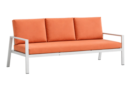 Orvyn 4-Piece Outdoor Sofa Set with 3-Seater Sofa, 2 Armchairs & Glass Coffee Table-Mauvora