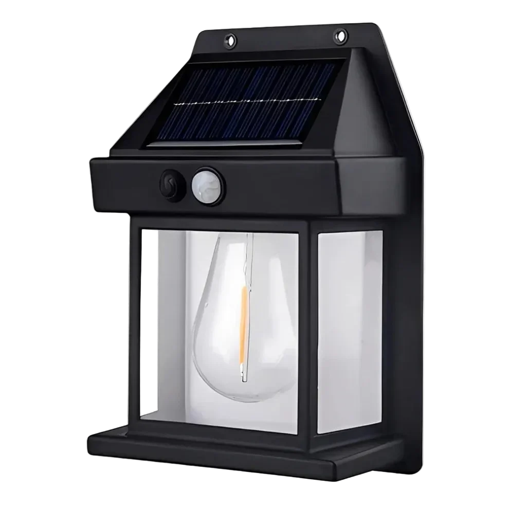 Solar-Powered Outdoor LED Security Light with Motion Sensor – Warm White-Mauvora